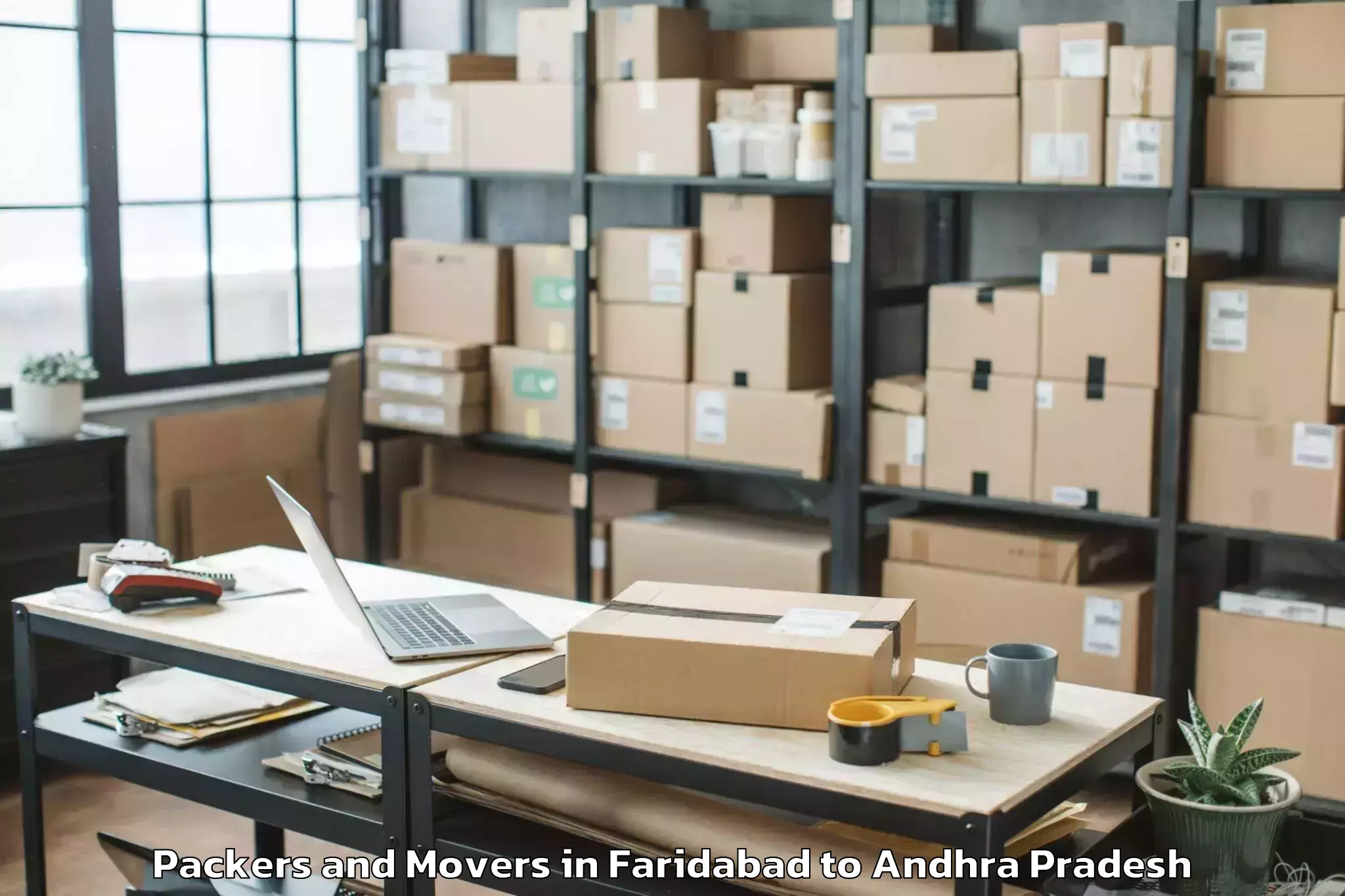 Professional Faridabad to Cuddapah Airport Cdp Packers And Movers